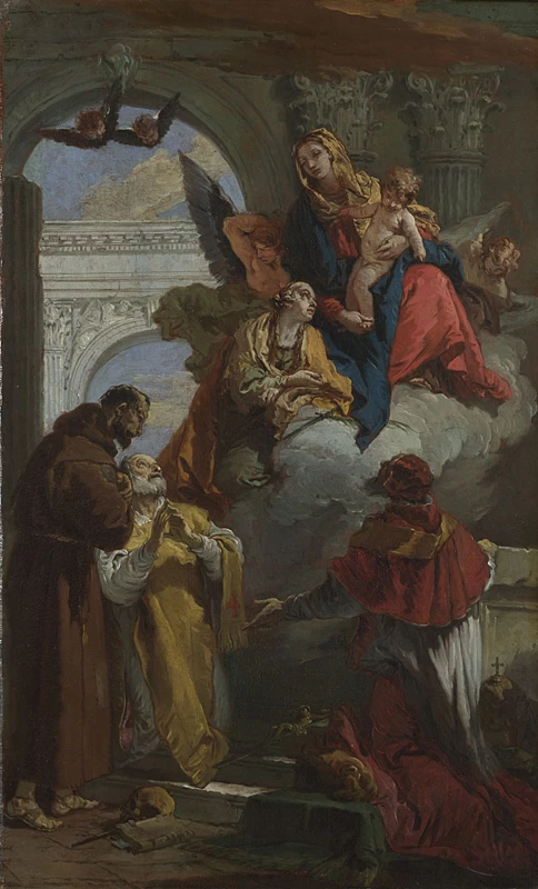 La Vergine col Bambino e un gruppo di santi - National Gallery of Arts, Londra
